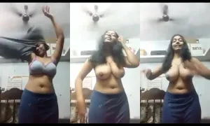 Shy Kerala Girl Showing Big Boobs